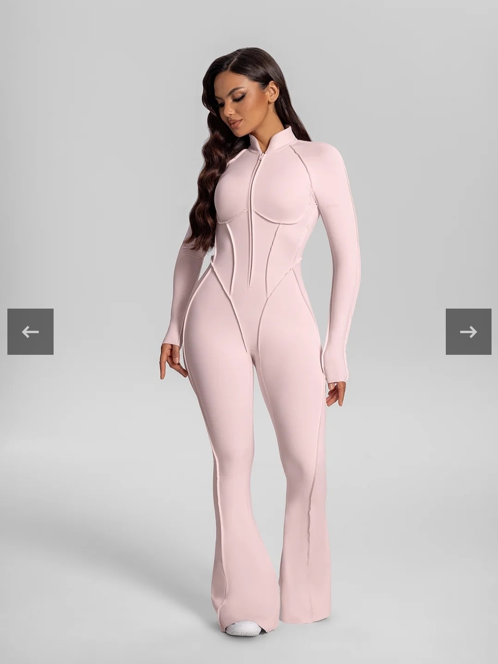 BetterMe Catsuit Flared Ballet Pink Size Small Yoga